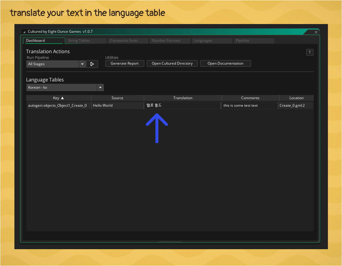 Add the translation to the Korean language table