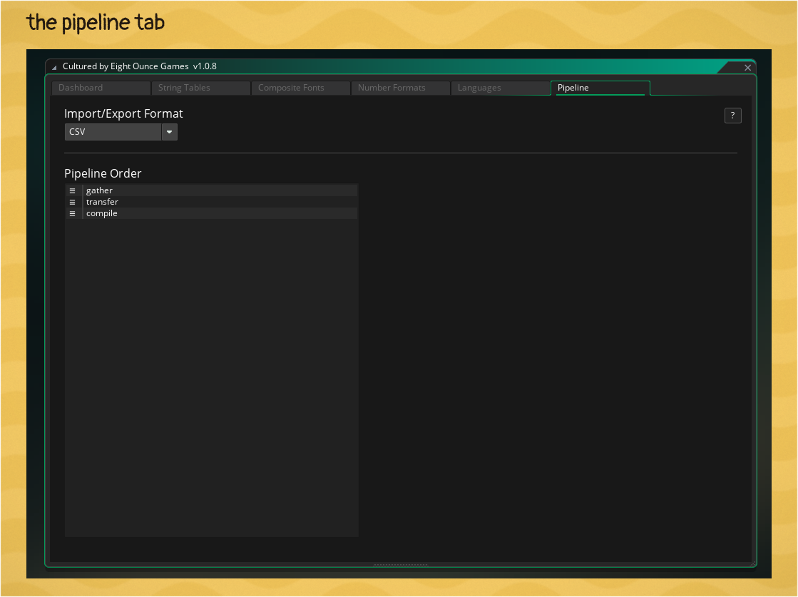 The Pipeline tab in the Cultured Dashboard