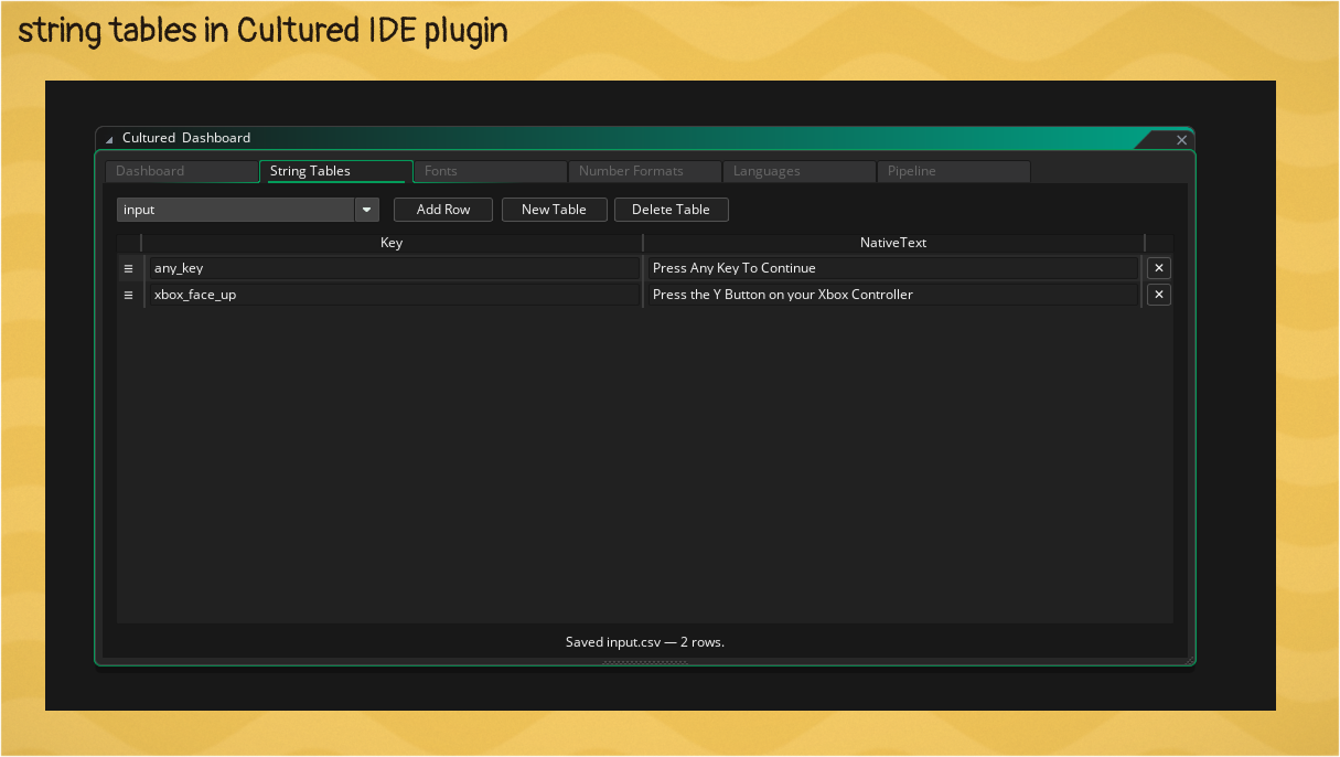 Authoring reusable text is easy in the Cultured GameMaker IDE