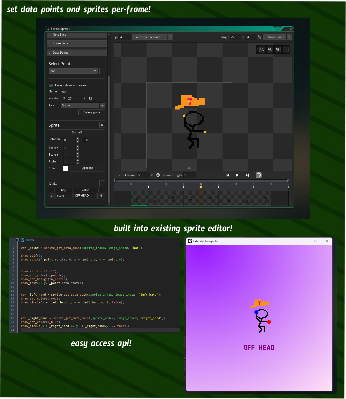 Assign multiple data points to your animation for per-frame tracking!